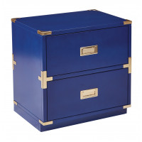 OSP Home Furnishings WEL1622-LP Wellington 2 Cabinet in Lapis Blue,